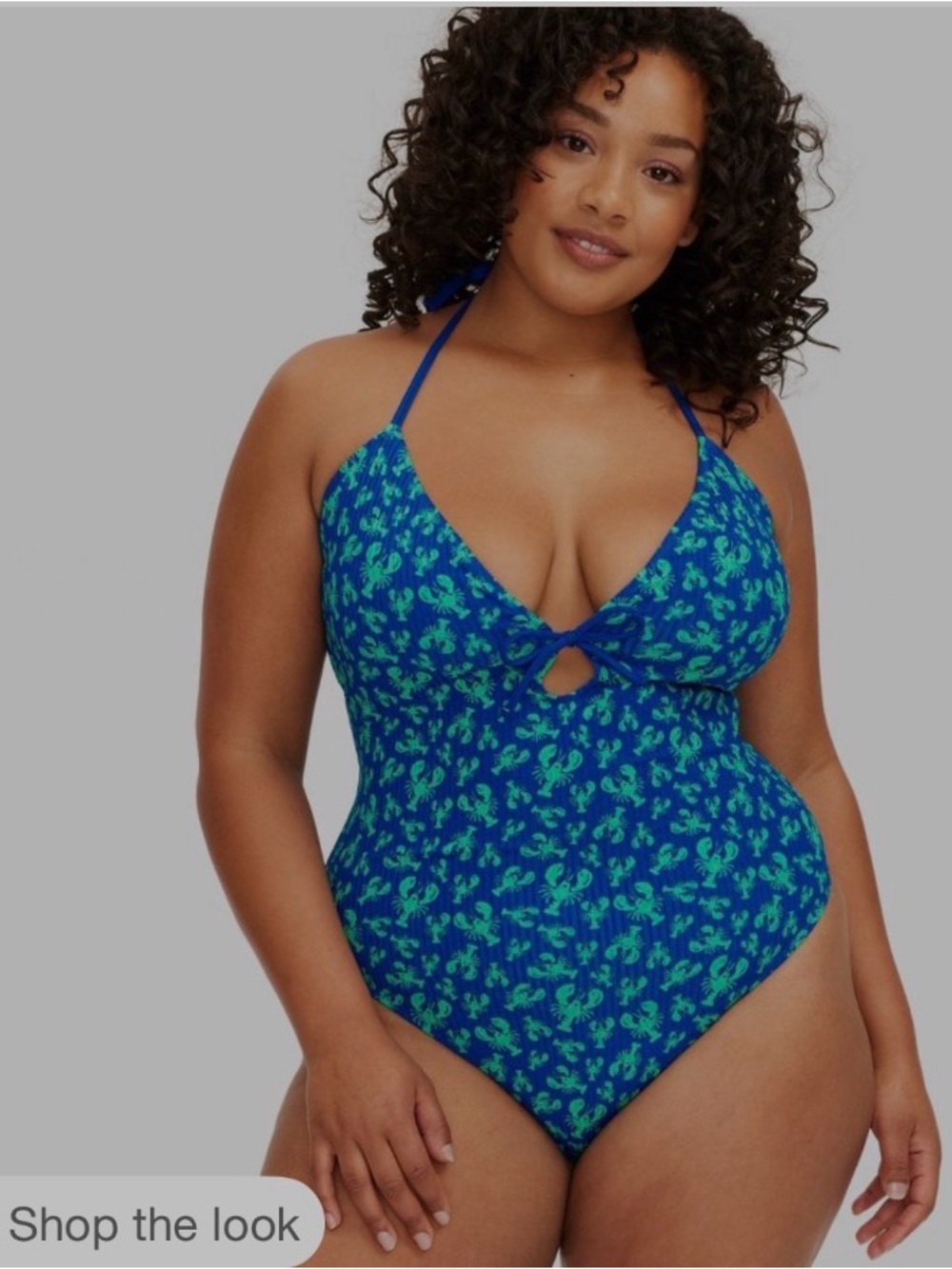 Roller Rabbit X Target Blue Lobster-Print One-Piece Swimsuit size 16 NWT